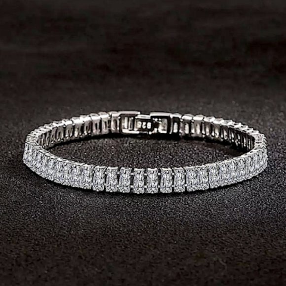 STERLING SILVER ZIRCON BRACELET - Picture 5 of 14